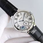 Ballon Bleu De Cartier 42mm 2824 Movement Blued Steel Hands SS/Leather Strap Men Watch